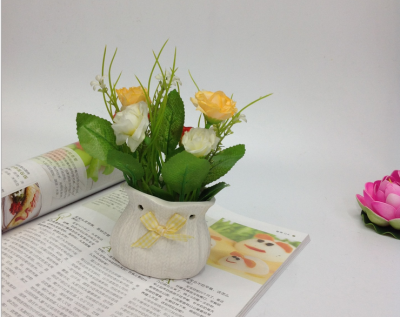 The wild rose tea money bag bonsai flower pot simulation Home Furnishing creative decorative placed on sale