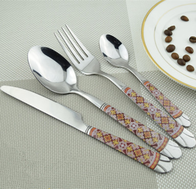 High temperature Bren decals tableware, stainless steel cutlery Decal Decals, stainless steel tableware, knife and spoon