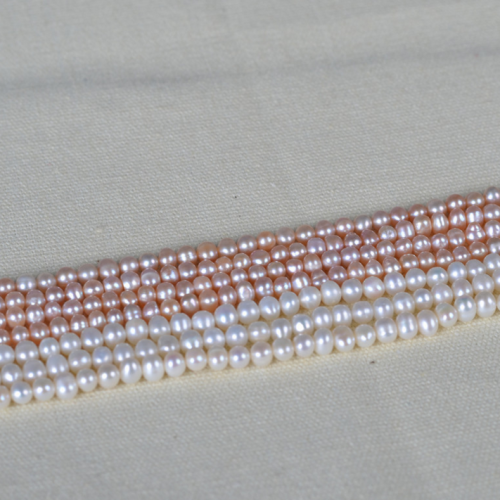 Jinrun 2-2.3mm Natural Pearl Necklace Semi-Finished Product Ultra-Small Near round Pearl Material