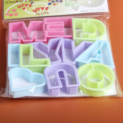 11PCs Letter Number Plastic Biscuit Mold DIY Cake Baking Mold Factory Direct Sales