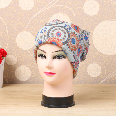 Korean version of the national style printed hat head with dovetail ring accessories