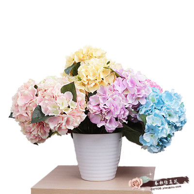 The simulation flower of five hydrangea household decoration simulation plant, artificial flowers.