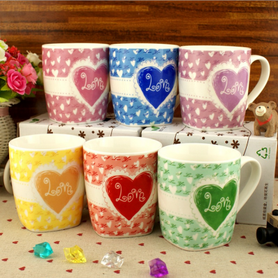 Sanyi 2016 new valentine's day creative ceramic cup custom couple mugs