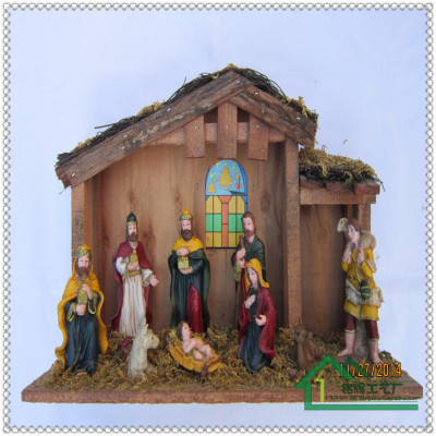 Exported to Brazil Catholic holy things Europe and America retro manger group Christmas supplies Christmas Christmas tree