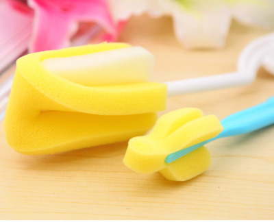 Household goods 360 degree sponge wide mouth bottle cup brush can be hung to the dirty cup brush wholesale.