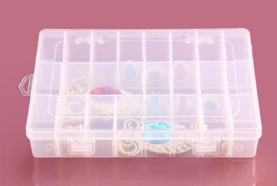 Qimei Jewelry Packaging Transparent Plastic 24 Grid Jewelry Display Box Jewelry Jewelry Display Box Factory Direct Sales