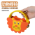 Infant Wooden Rattle Cartoon Wooded Animal Tambourine Orff Percussion Instrument Early Education Toy
