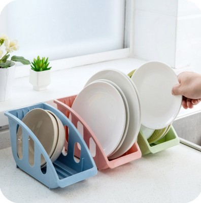 Korean-Style Simple Kitchen Supplies Plate Dish Storage Rack Non-Leaking Bowl Dish Tableware Organizing Rack Storage Rack