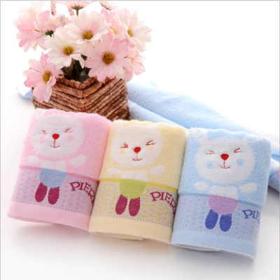 Cute bunny children towel Cotton Cotton Baby washcloth supermarket monopoly exports to South Korea