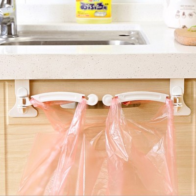 Korean Style Creative Cabinet Plastic Bag Hook Garbage Bag Storage Rack Handbag Kitchen Rubbish Bag Holder