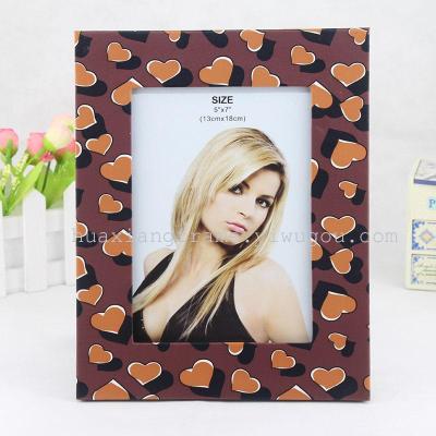 Factory Wholesale 5-Inch 6-Inch 7-Inch High-End Leather Photo Frame Table Decoration Creative Wall Hanging