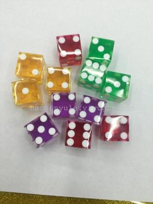 [Hao Nan entertainment] resin dice 2.0CM pure right angle dice with a variety of colors