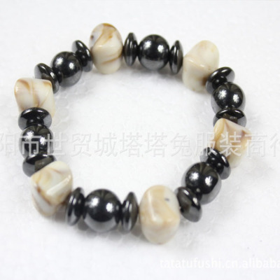2016 small retail health care bracelet magnetic therapy bracelet black bile stone wholesale