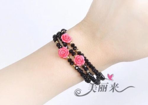 crystal coral flower bracelet factory direct