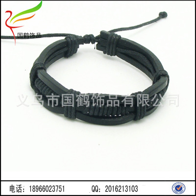 A new style of fashion jewelry leather wax line hand decorated with woven bracelet bracelet Bohemia