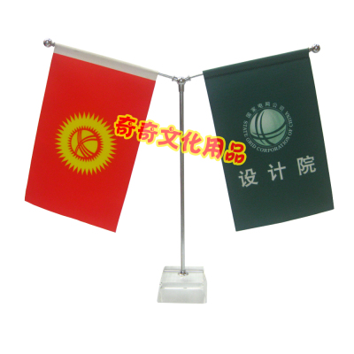 The supply of oblique square base Y shaped crystal gift rack, flags of the world