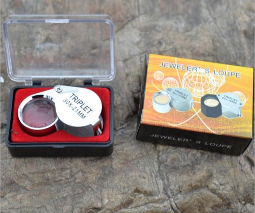 direct sales 30 times silver jewelry folding magnifying glass metal gift box boutique high-end magnifying glass