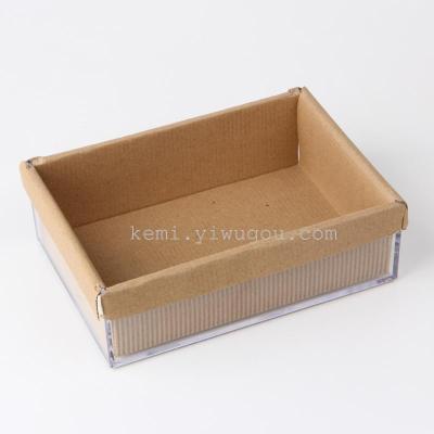 KM1109 cardboard CD CD transparent storage box multifunctional solution desktop storage box