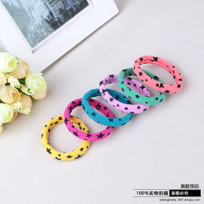 South Korea seamless hair rope printing rubber band ring boxed Tousheng headdress jewelry