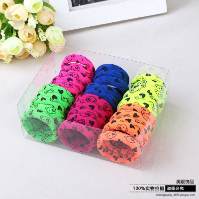 Seamless elastic hair rope ring very durable Tousheng rubber band flower box set