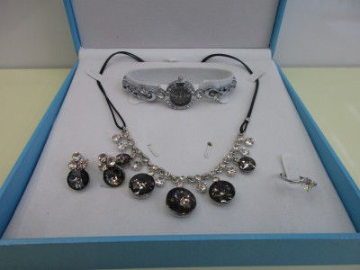 Luxury jewelry lady Necklace Earrings Watch Gift Set JESOU