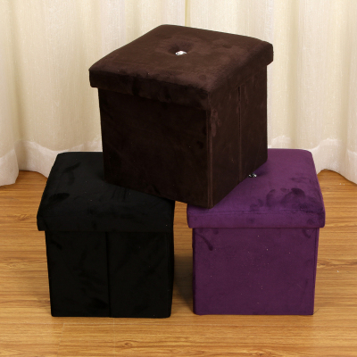 Lai Ge rich refined version of plush with diamond 30X30X30 folding stool