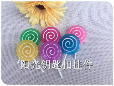 Manufacturers selling cute donuts lollipop key buckle, bag gift wholesale