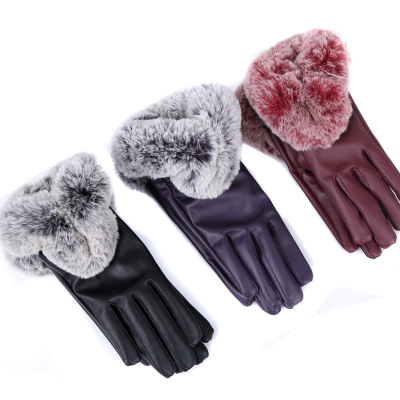 Golden U touch screen muzzle gloves and female autumn winter Korean version.
