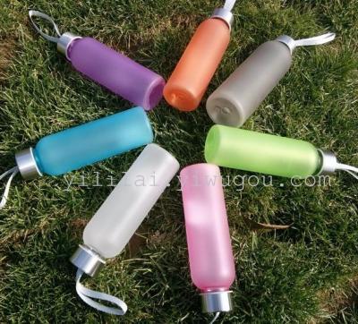 Creative scrub bottle anti broken plastic cup PC leak proof sealing cup for male and female children