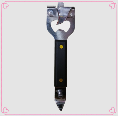 Manufacturer of stainless steel plastic handle fruit can opener multifunctional beer bottle opener with knife head