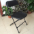 Steel-Pipe Folding Chair-Fan-Shaped Sunflower Backrest and Square Back Steel Pipe Chair Factory Direct Sales