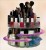 Glam Caddy Japanese and Korean-Style 360-Degree Rotating Storage Box Makeup Rack Assembly