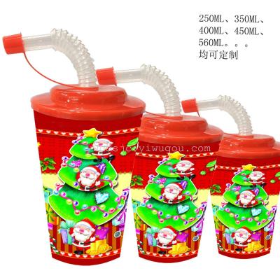 Christmas children 3D cup Xuanying advertising water cup cup plastic cup