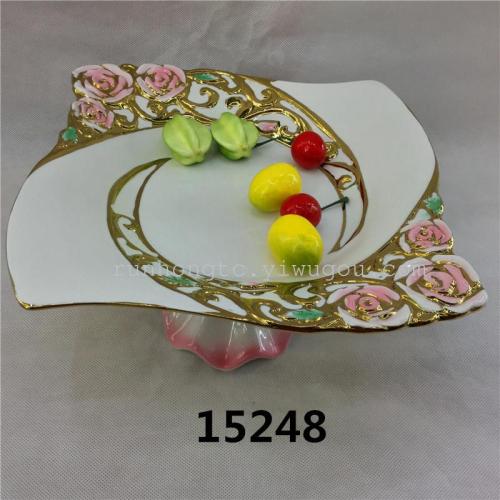 Factory Wholesale Ceramic Craft Fruit Plate Fruit Bowl Home Creative Decoration