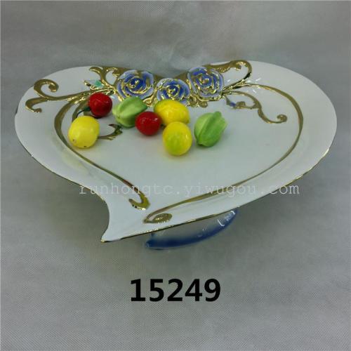 Factory Wholesale Ceramic Craft Fruit Plate Fruit Bowl Home Creative Decoration