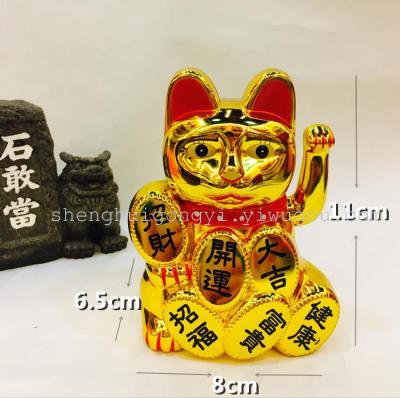 4.5 inch small plastic handle Lucky Cat opening housewarming birthday gifts creative Home Furnishing ornaments