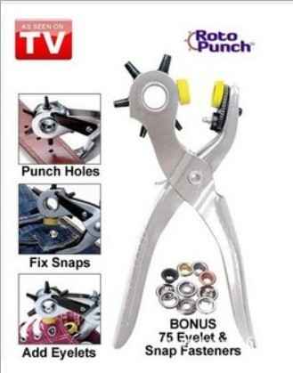 tv product roto punch multi-functional puncher belt puncher hole pliers