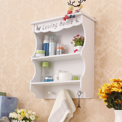 Bathroom anti-moisture antiseptic shelf bathroom wall hanging bathroom carved cabinet.