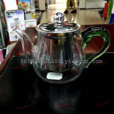 High quality borosilicate glass tea pot  heat-resisting  can fire hand blown glass  