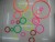 Plastic ring hand ring solid ring set out on the floor ring toy crafts accessories