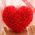Valentine's Day Pillow Red Heart-Shaped Rose Pillow Wedding Home Heart-Shaped Pillow