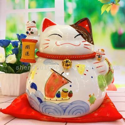 13 inch large cat opening housewarming birthday gifts creative gift ornaments Home Furnishing piggy bank