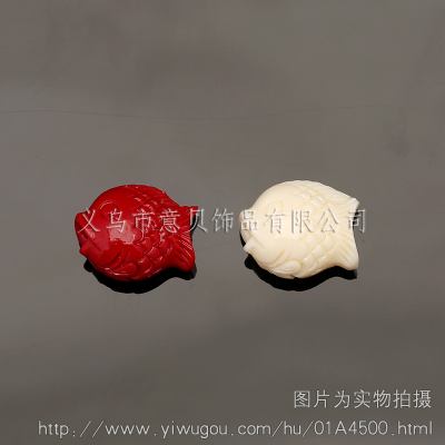 [Italian sea jewelry] natural coral 15mm coral pink to suppress single fish jewelry accessories