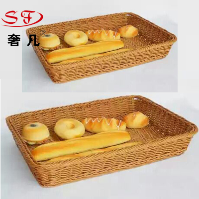 Where the storage basket of fruit cane luxury basket of bread basket basket supermarket rectangular plastic tray