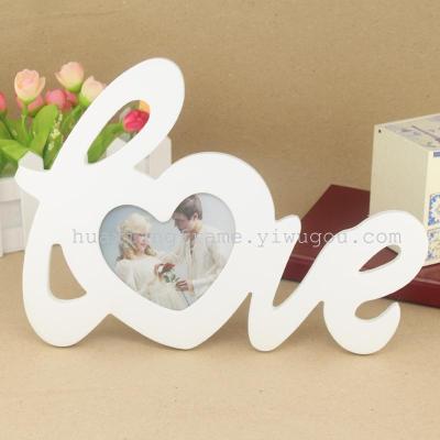 Factory Direct Sales Creative Love Table Photo Frame Wooden European Style Personalized Photo Frame Wholesale