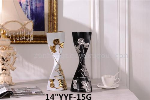 hot selling foreign trade cross-border ceramic electroplating vase crafts decoration simple fashion home
