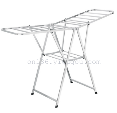 All stainless steel airfoil folding clotheshorse indoor balcony clotheshorse easy household movement