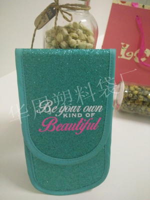 Non woven gold onion powder with printed cosmetic bag