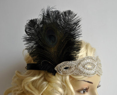 European and American Handmade Beaded hair band Bohemia folk style hair feathers and hair