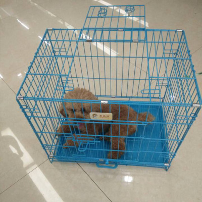 Bold metal dog cage Tactic Pomeranian skylights foldable pet cage cat dog cage